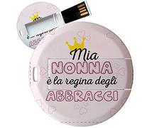 My Custom Style PenDrive USB tonda 4,3cm#Nonni-Regina Abbracci#16Gb