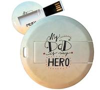 My Custom Style PenDrive USB tonda 4,3cm#Papà-DadHero#32Gb 3.0