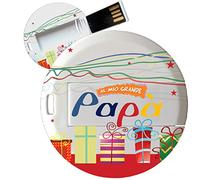 My Custom Style PenDrive USB tonda 4,3cm#Papà-GrandePapà#32Gb 3.0