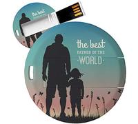My Custom Style PenDrive USB tonda 4,3cm#The best dad in the world#16Gb