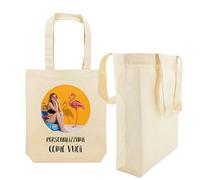 My Custom Style Shopper Personalizzata Stampa Cotone 300gr Beige 38x42 M60