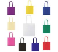 My Custom Style stock 25 borse shopper cotone 38x42cm,HQ, manici 70cm assortite