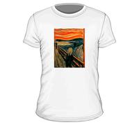 My Custom Style T-Shirt Bianca#Arte-L'urlo, Munch#100% Cotone 155g M