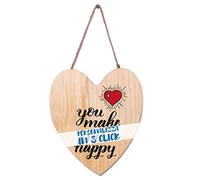 My Custom Style Targa targhetta in Legno, Cuore 14x12, Personalizzata Online