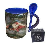 My Custom Style Tazza Blu+cucchiaino#Arte-Narciso, Waterhouse#325ml