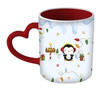 My Custom Style Tazza Cuore Manico Rosso#Natale-North Pole#325ml