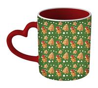 My Custom Style Tazza Cuore Manico Rosso#Natale-Texture14#325ml