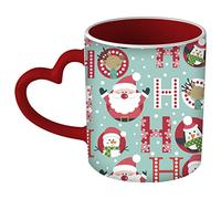 My Custom Style Tazza Cuore Manico Rosso#Natale-Texture15#325ml
