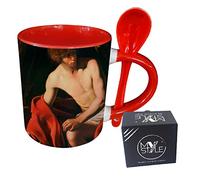 My Custom Style Tazza Rossa+cucchiaino#Arte-San Giovanni, Caravaggio#325ml
