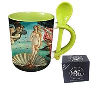 My Custom Style Tazza Verde+cucchiaino#Arte-Venere, Botticelli#325ml