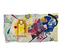 My Custom Style Telo Mare #Arte-GialloRossoBlu Kandinsky# Microfibra Fullprint 160x120