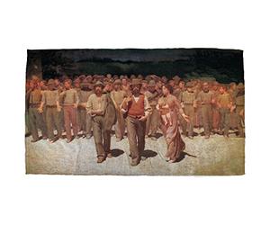 My Custom Style Telo Mare #Arte-Quarto Stato, Pellizza da Volpedo# Cotone Full Print 140x70