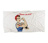 My Custom Style Telo Mare #Mamma Can do it# Cotone Full Print 160x80