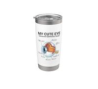My Cute Eye Anatomy Oftalmics Science Day Donne Ragazze Bicchiere termico in acciaio inox doppia parete