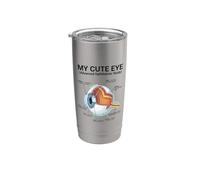 My Cute Eye Anatomy Oftalmics Science Day Donne Ragazze Bicchiere termico in acciaio inox doppia parete