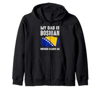 My Dad Is Bosnian Bosnia Hersek Pride Flag Heritage Roots Felpa con Cappuccio
