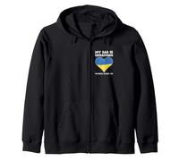 My Dad Is Ukrainian Nothing Scares Me - Design a Forma di Cuore ucraino Felpa con Cappuccio