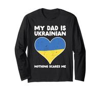 My Dad Is Ukrainian Nothing Scares Me - Design a Forma di Cuore ucraino Maglia a Manica