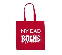 My Dad Rocks - Borsa Tote IN Tela - Father's Day Giorno Padri Papà Musica Rocker