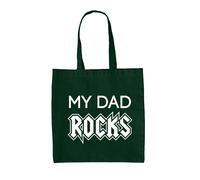 My Dad Rocks - Borsa Tote IN Tela - Father's Day Giorno Padri Papà Musica Rocker
