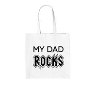 My Dad Rocks - Borsa Tote IN Tela - Father's Day Giorno Padri Papà Musica Rocker