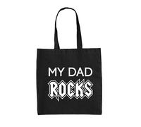 My Dad Rocks - Borsa Tote IN Tela - Father's Day Giorno Padri Papà Musica Rocker