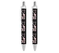 My Dad Rocks - Penna a sfera retrattile con inchiostro blu, scrittura fluida con impugnatura comoda, forniture per ufficio, per uomini e donne, 2 pezzi come da foto 3