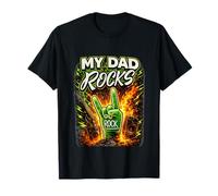 My Dad Rocks, Rock Music Dad, Guitar Dad Design Maglietta
