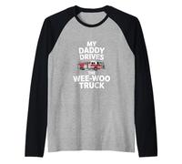 My Daddy Drives Funny Wee Woo Truck dicendo Maglia con Maniche Raglan