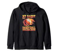 My Daddy Is A Basketball Coach Sport Bambino Orgoglioso Felpa con Cappuccio