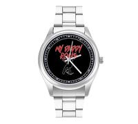 My Daddy Rocks, orologio da polso al quarzo, in acciaio inox, con numeri arabi, per uomo e donna, Stile:, regular, MHXYZHW