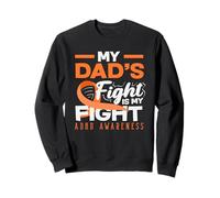 My Dads Fight Is My Fight ADHD Awareness Nastro Arancione Felpa
