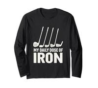 My Daily Dose of Iron Ferro Golf Divertente Umorismo Maglia a Manica