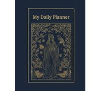 My Daily Planner: Undated Day Organizer for Women, Elegant Navy & Gold Sakura Design, Minimalist Daily Journal with Gratitude & Priorities, 8.5 x 11 in, 160 Pages