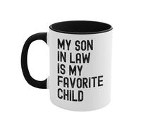My DaughteIn Laws, tazza in ceramica da 350 ml, con scritta in inglese "Daughter in Law is My Favourite Childs", idea regalo per la suocera, tazza con scritta in inglese "My Dear Daughter in Law