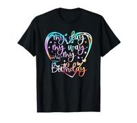 My Day My Way My Birthday Tie Dye, divertente regina del compleanno Maglietta