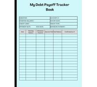 My Debt PayOff Tracker Book: Keep your Finances, Payments in Check, Track paying your Debt, For Credit Cards & Debt