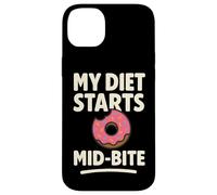 My Diet Starts Mid-Bite Citazione divertente ciambella Custodia per iPhone 14 Plus