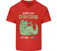 My Dinosauro ATE Il Unicorn Divertente T- Rex Uomo Scollo A V Cotone T-Shirt