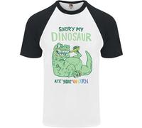 My Dinosauro ATE Il Unicorn T- Rex Divertente DA UOMO S/S Baseball T-Shirt