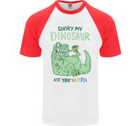My Dinosauro ATE Il Unicorn T- Rex Divertente DA UOMO S/S Baseball T-Shirt