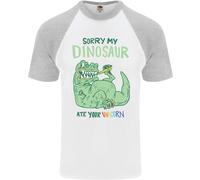 My Dinosauro ATE Il Unicorn T- Rex Divertente DA UOMO S/S Baseball T-Shirt
