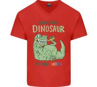 My Dinosauro ATE Il Unicorn T- Rex Divertente Uomo Scollo A V Cotone T-Shirt