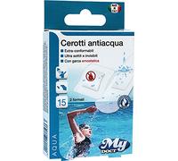 My Doct Cerotti Impermeabili Antiacqua Trasparenti, Doppia Misura 7x2 Cm E 3.8x3.8 Cm, Pezzi, Trasparente, Assortiti, 15 Unità