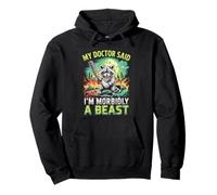 My Doctor Said I'm Morbidly A Beast Armed Raccoon Felpa con Cappuccio