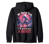 My Doctor Said I'm Morbidly A Beast Werewolf Felpa con Cappuccio