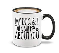 My Dog & I Talk About You Tazzine Da Caffè Unico Tazza Microonde Tazze Per Casa Latte Cappuccino 330Ml