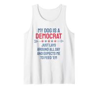 My Dog Is A Democrat Funny Dog Lover Political Joke Canotta