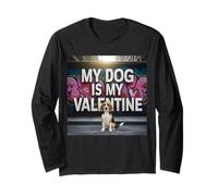 My Dog Is My Valentine Beagle Street Graffiti Amante dei Cani Maglia a Manica