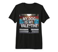My Dog Is My Valentine Labrador Retriever Graffiti Maglietta Premium